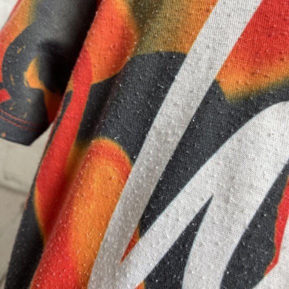 Hype Boys 7-8 Years Orange Flame Look Short Sleeve Logo Chest T-Shirt - Picture 3 of 7